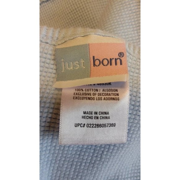 JUST BORN Tow Truck Baby Boy Thermal Cotton Receiving Swaddling Car Blanket Blue - Picture 5 of 5